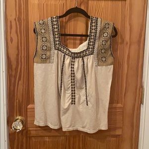 Lucky Brand embroidered bucket top